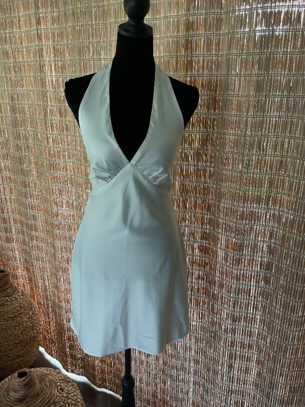 Pepper Mayo Women’s Ivory satiny mini dress